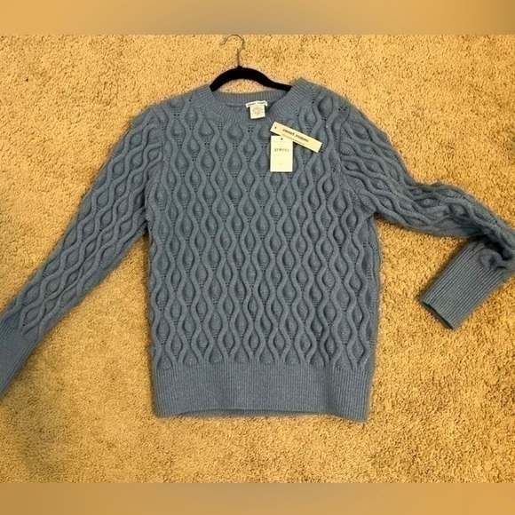 Sweet Romeo Sweaters - New Sweet Romeo Women's Size M Cornflower Blue Popcorn Knit Crew Neck Sweater